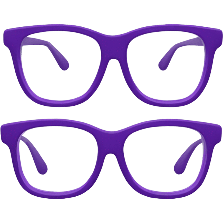 Glasses with purple frame and transparent glass emoji