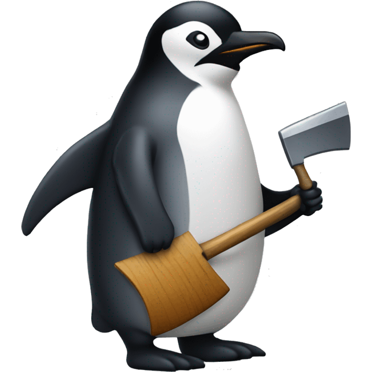 linux penguin with an axe emoji