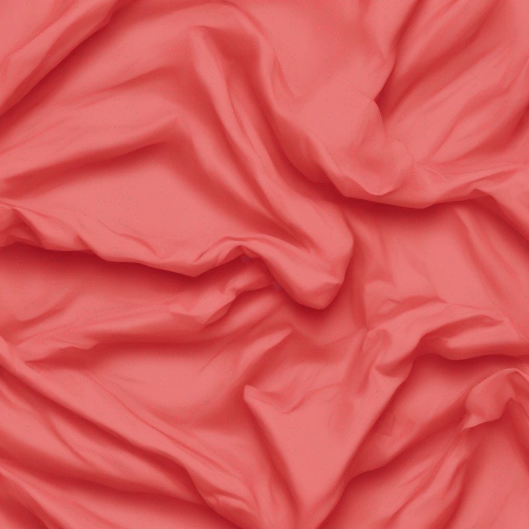 Crumpled bed sheet in poppy color emoji