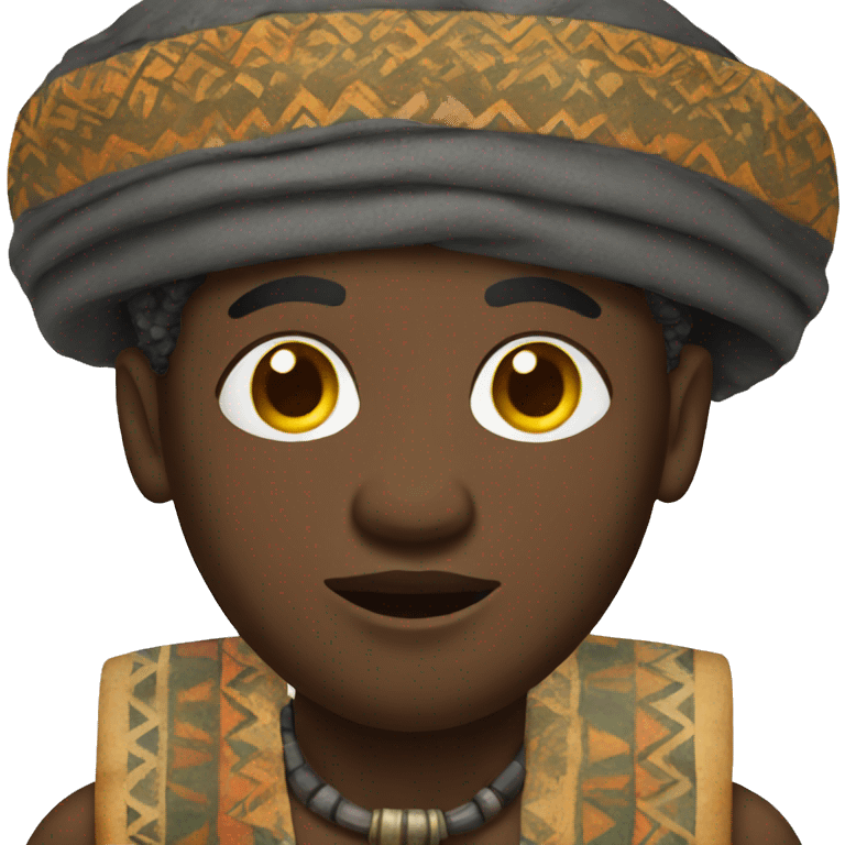 African man in cultural clothes emoji