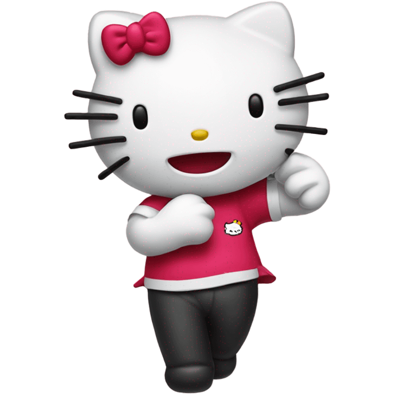 Hello kitty hitting a dab emoji