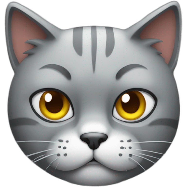 Angry grey cat emoji