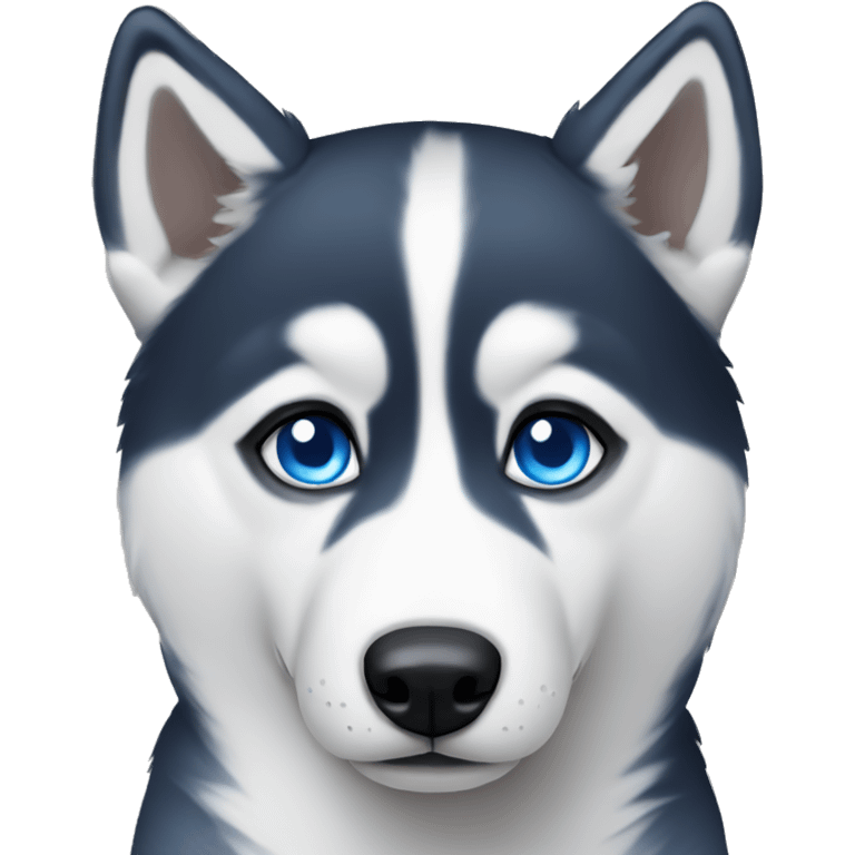 Husky with blue eyes emoji