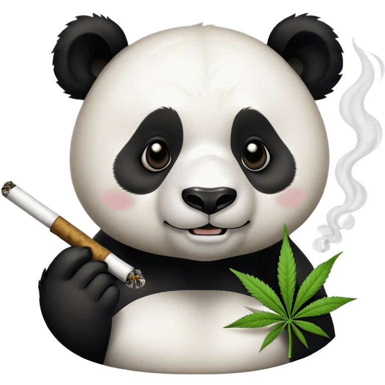 Panda Smoking weed  emoji