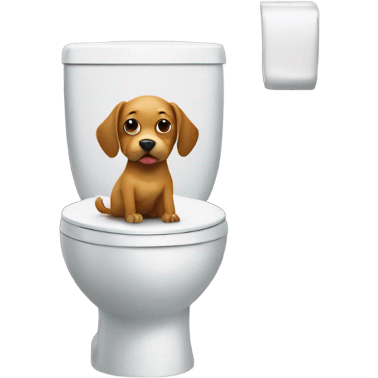 Dog on the toilet emoji