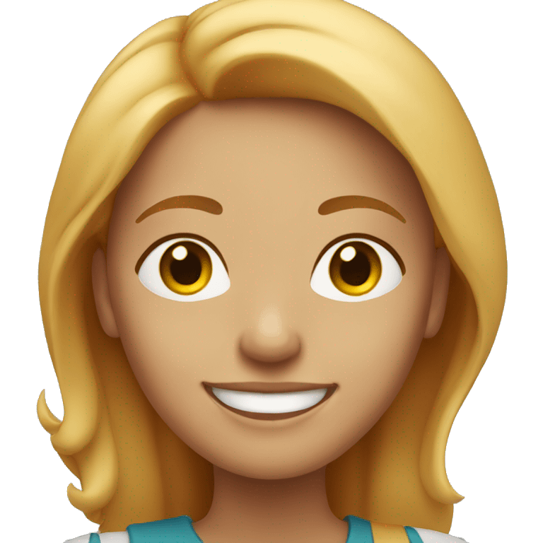 Blonde/redhair woman smiling emoji