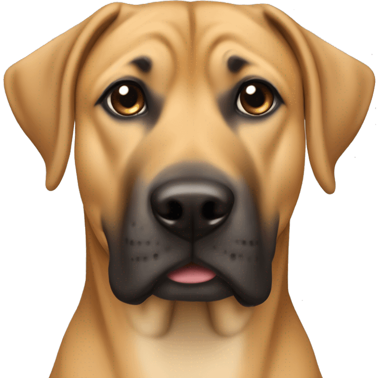 Black mouth cur face no neck emoji