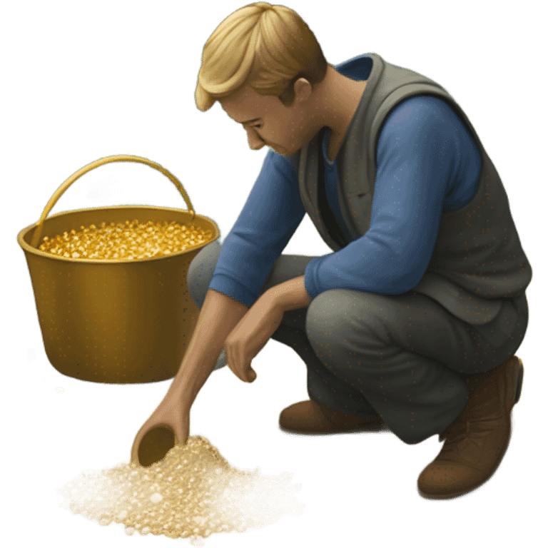 Gold panning emoji