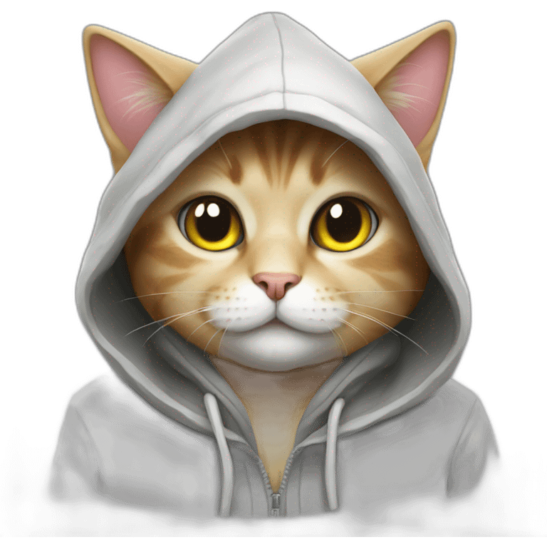 gamer cat with hoodie  emoji