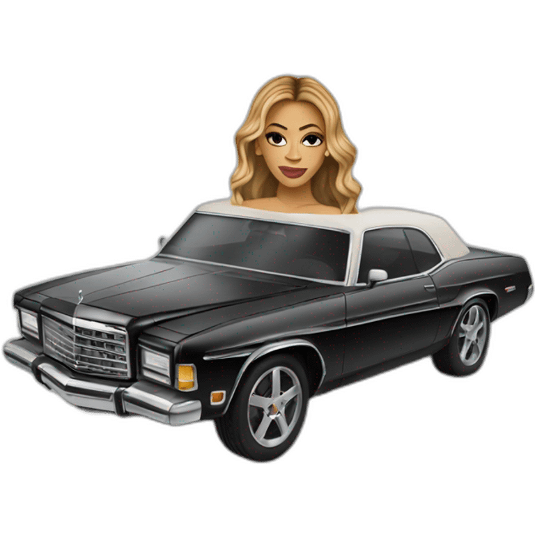 Beyonce as a car emoji