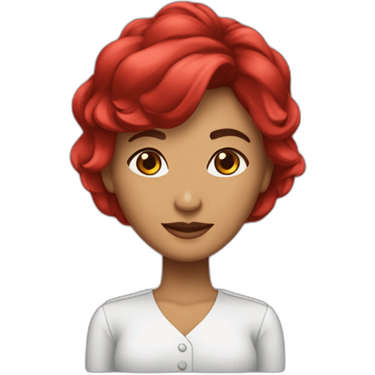 terapeuta vocacional mujer de cabello rojo risado emoji