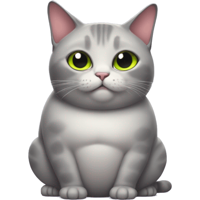 Obese kitty with alien features  emoji