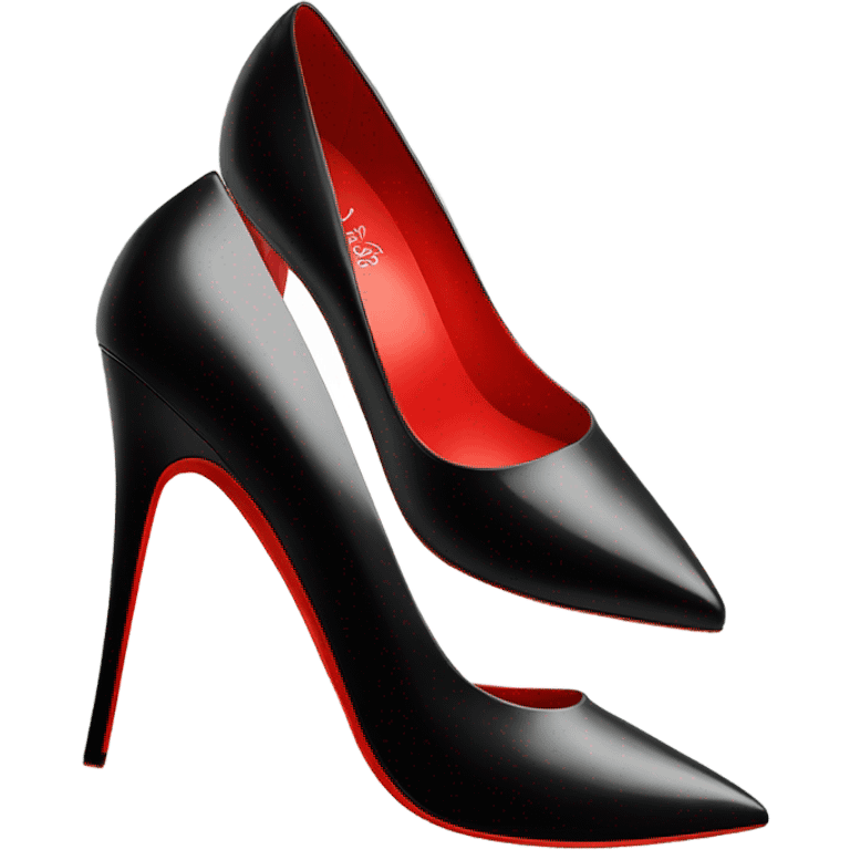 Black high heels with red soles emoji