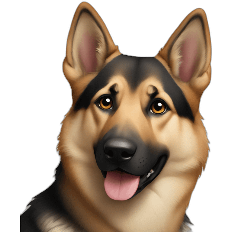 German shepherd and husky mix with darker nose emoji