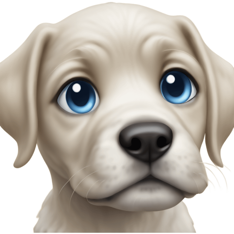 realistic blue eyed puppy portrait emoji