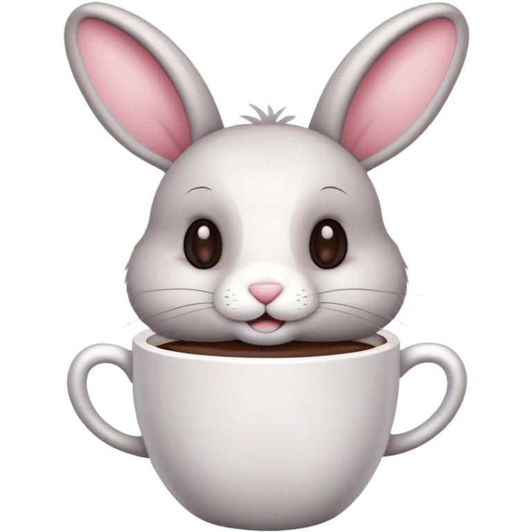 Bunny with a coffee  emoji