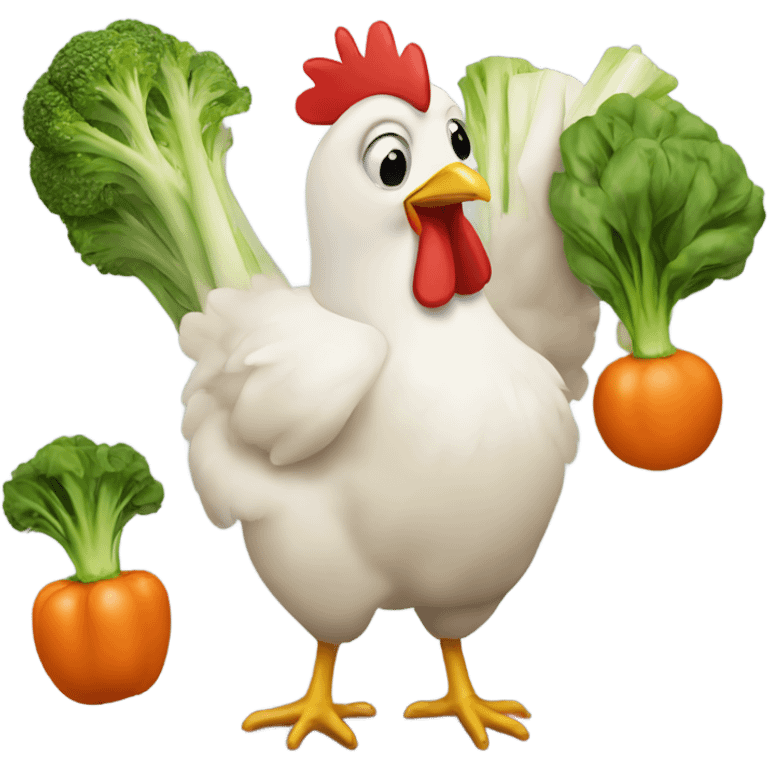 Chicken vegetable emoji