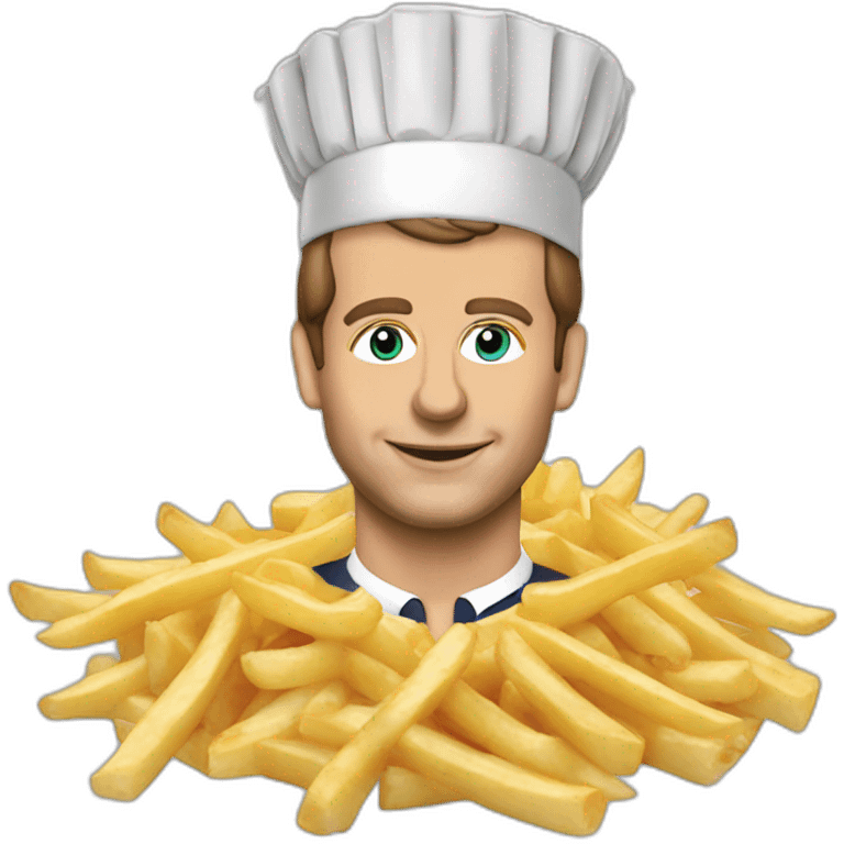 Macron embrasse poutine emoji