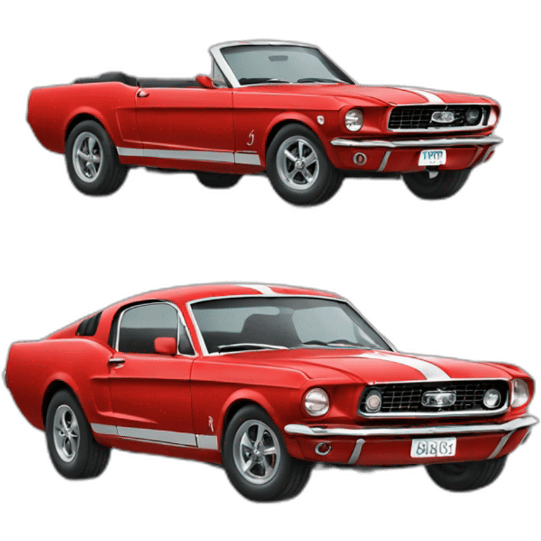 red mustang car emoji