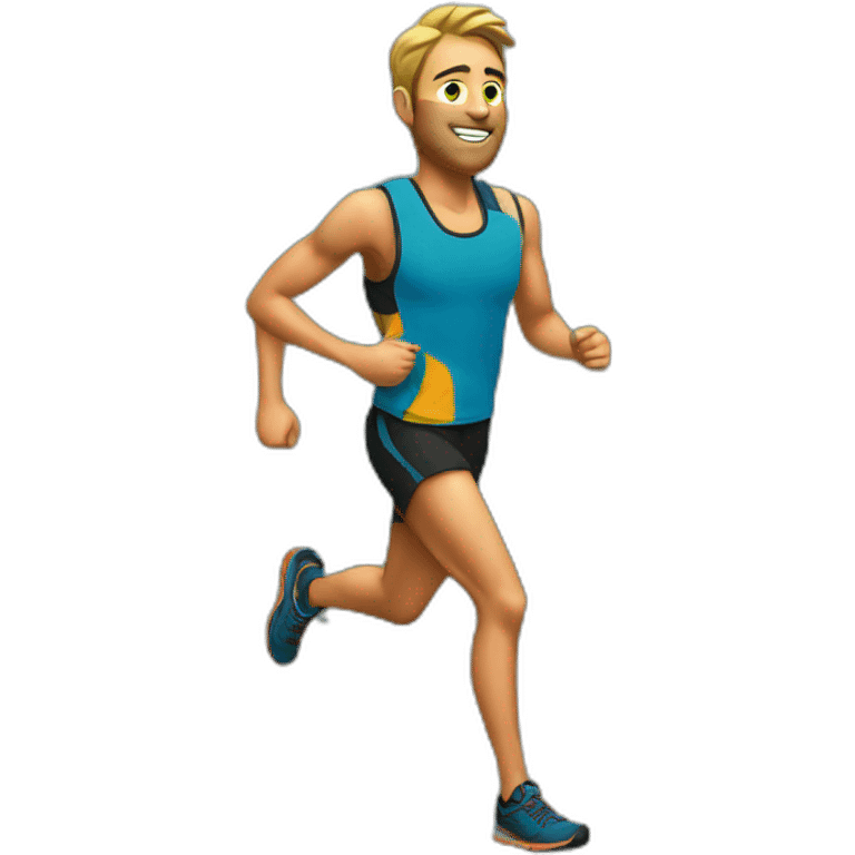 Trail Runner with race vest emoji