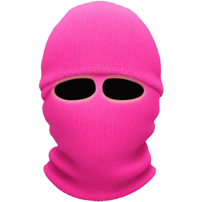 Pink ski mask emoji