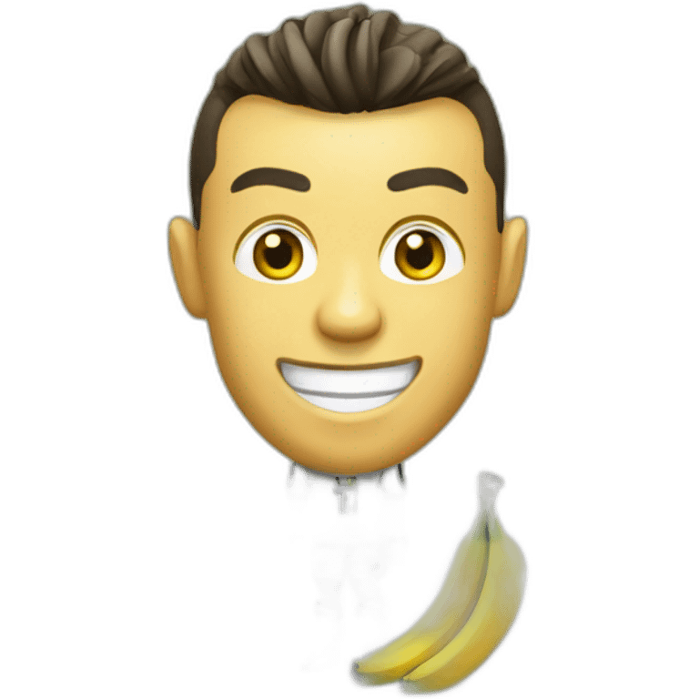 Ronaldo sur une banane emoji