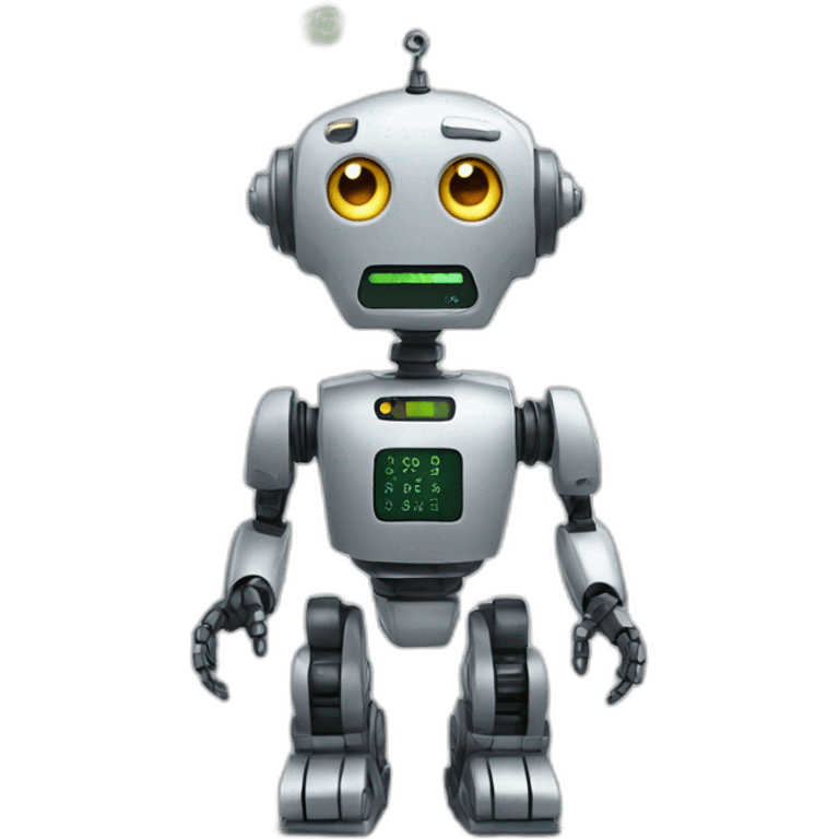 robot teaching mathematics emoji