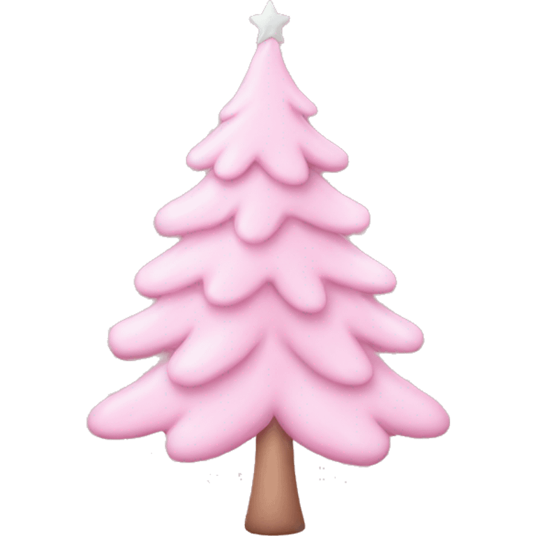 Baby pink Christmas tree emoji