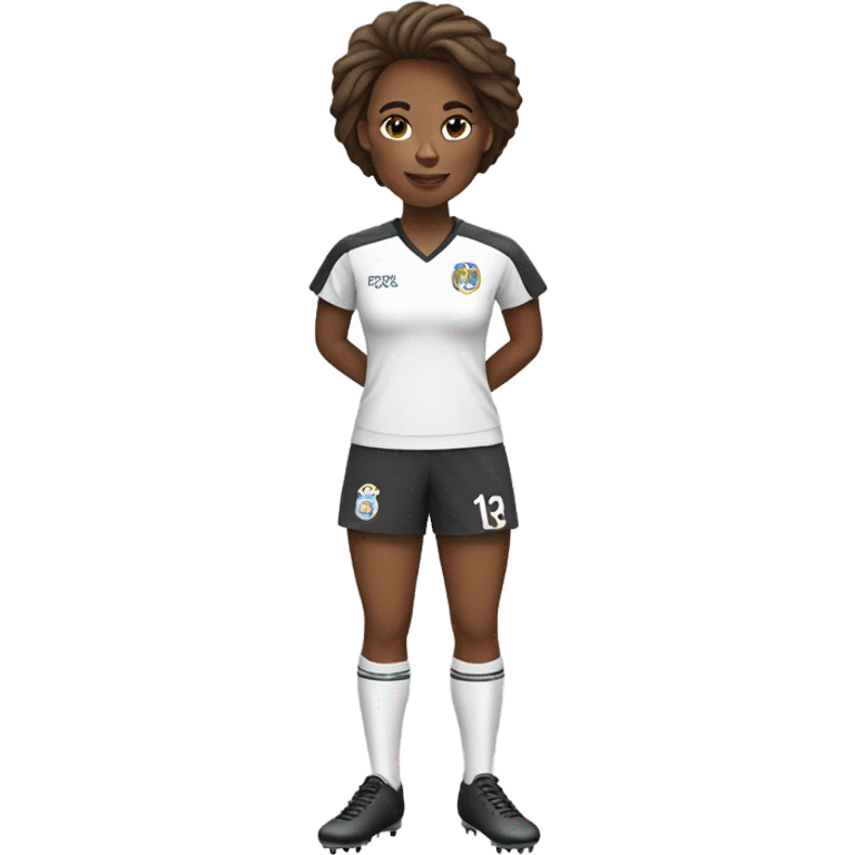 Woman wearing a soccer kit emoji