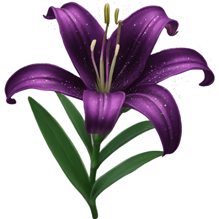 Dark Purple Stargazer Lily emoji