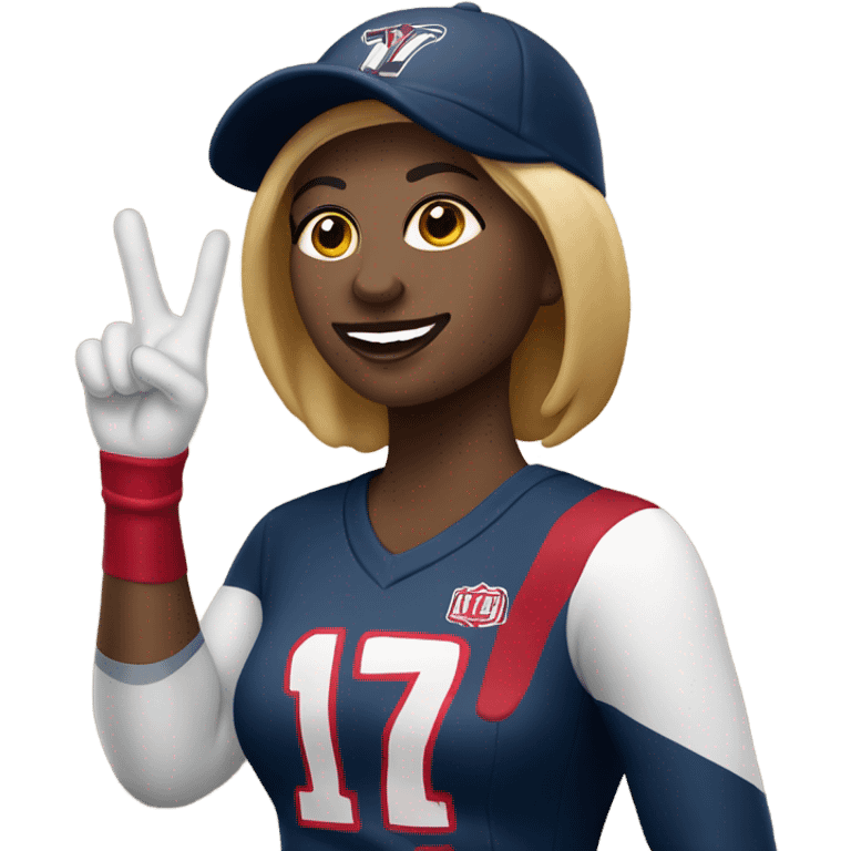 A woman as a Washington commanders fan emoji