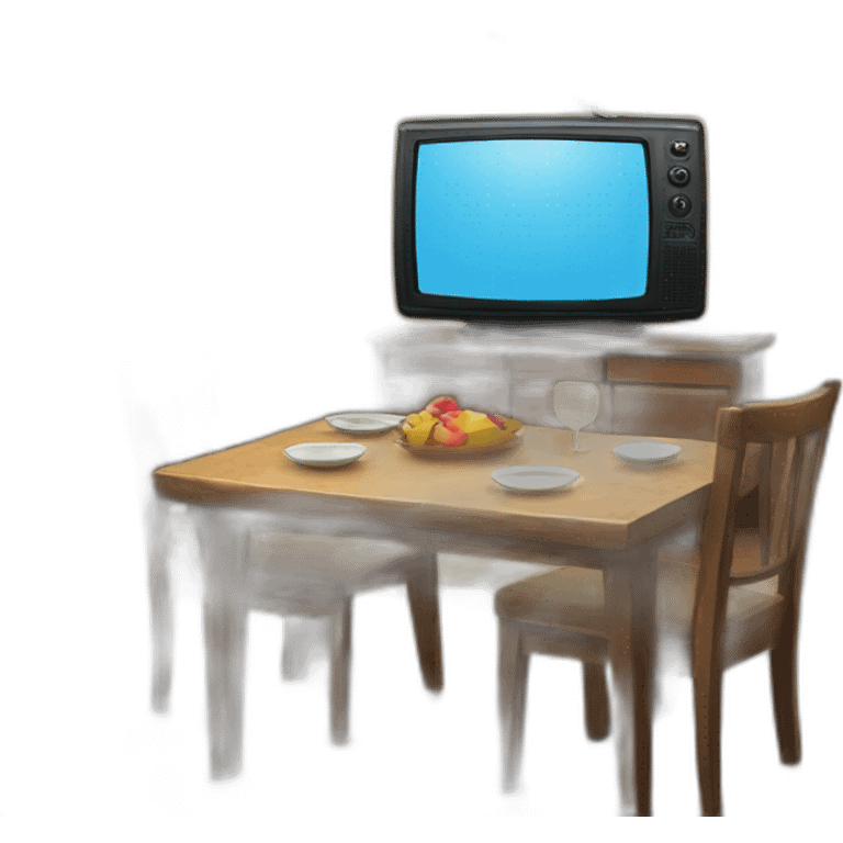 Setting table TV emoji