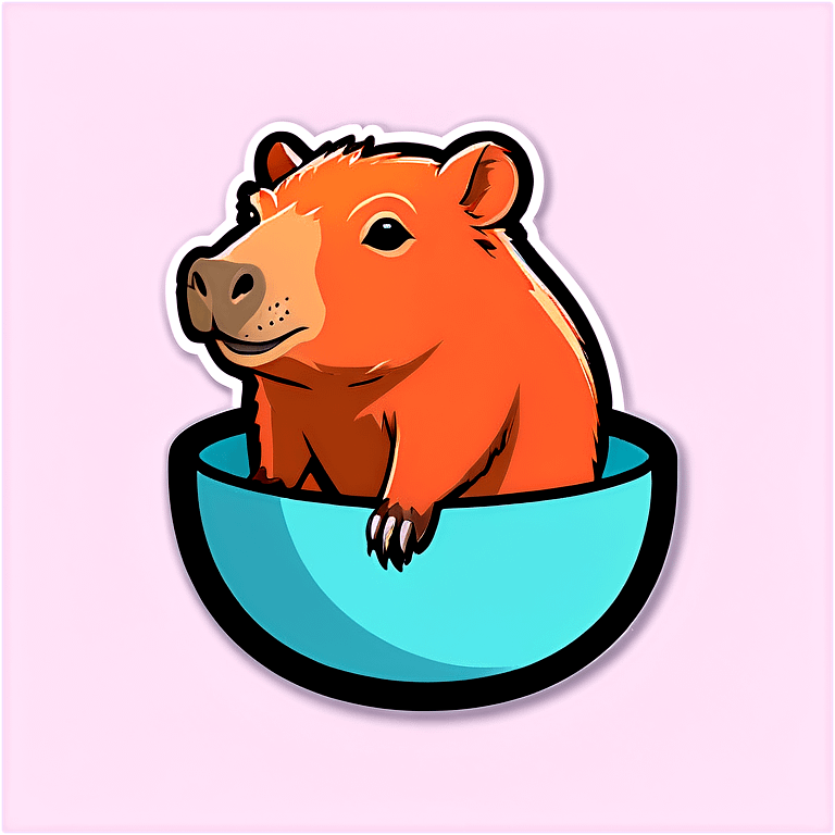 Capibara tomando mate emoji