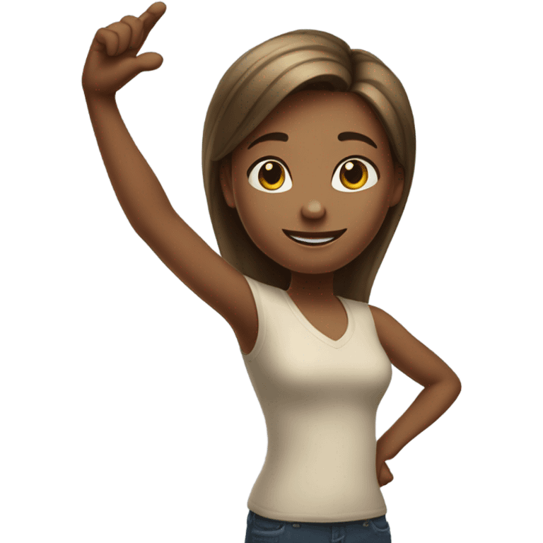 Girl raising one arm emoji