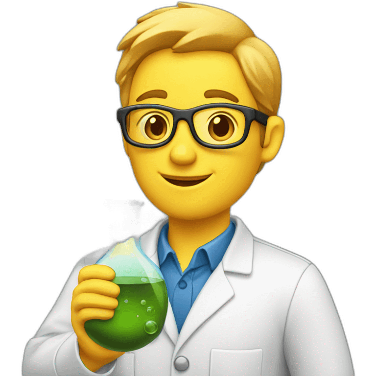 chemical technical assistant with flask in hand emoji