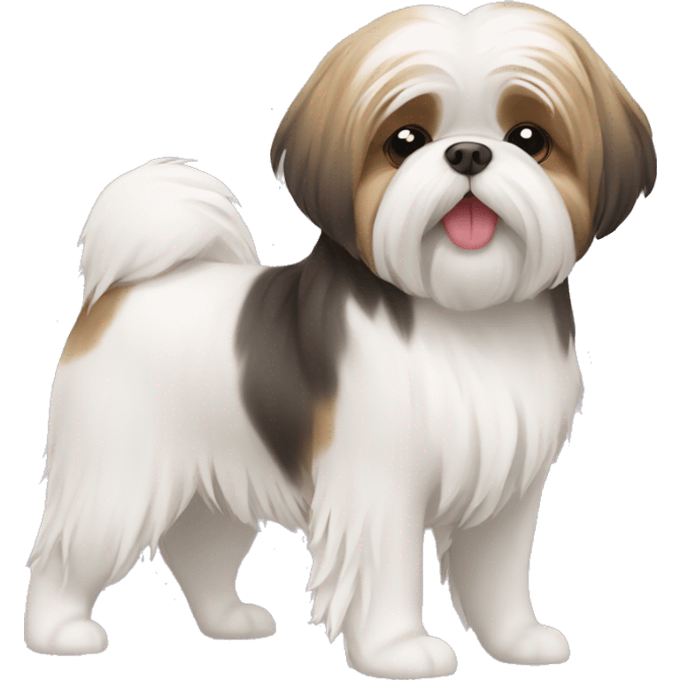 Shi tzu dog with hearts  emoji