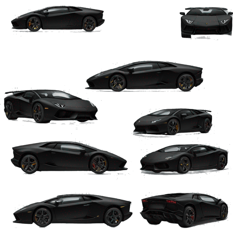 Black Lamborghini emoji