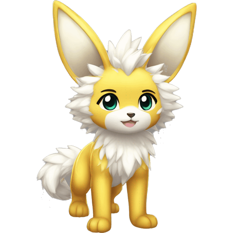 shiny anthro sparkle-furry fur-sona chibi-style Fakémon-hybrid full body emoji