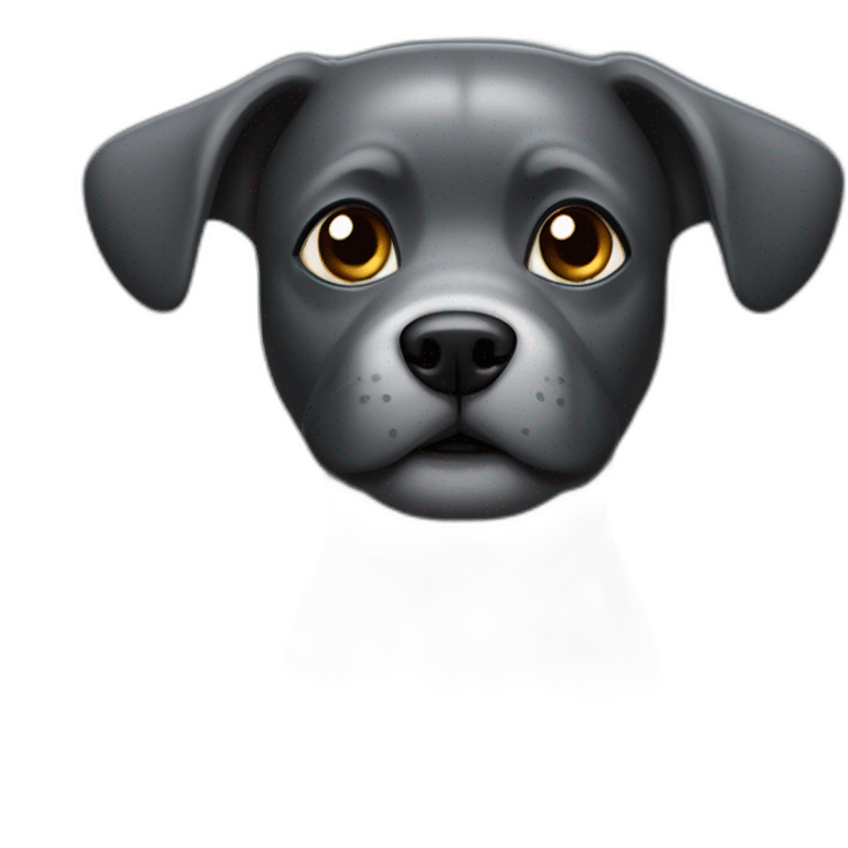 dark-grey-small-dog-with-gloriole emoji