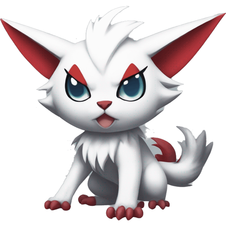 Cool Edgy Absol-Torracat-Zangoose-Sneasel, full body emoji