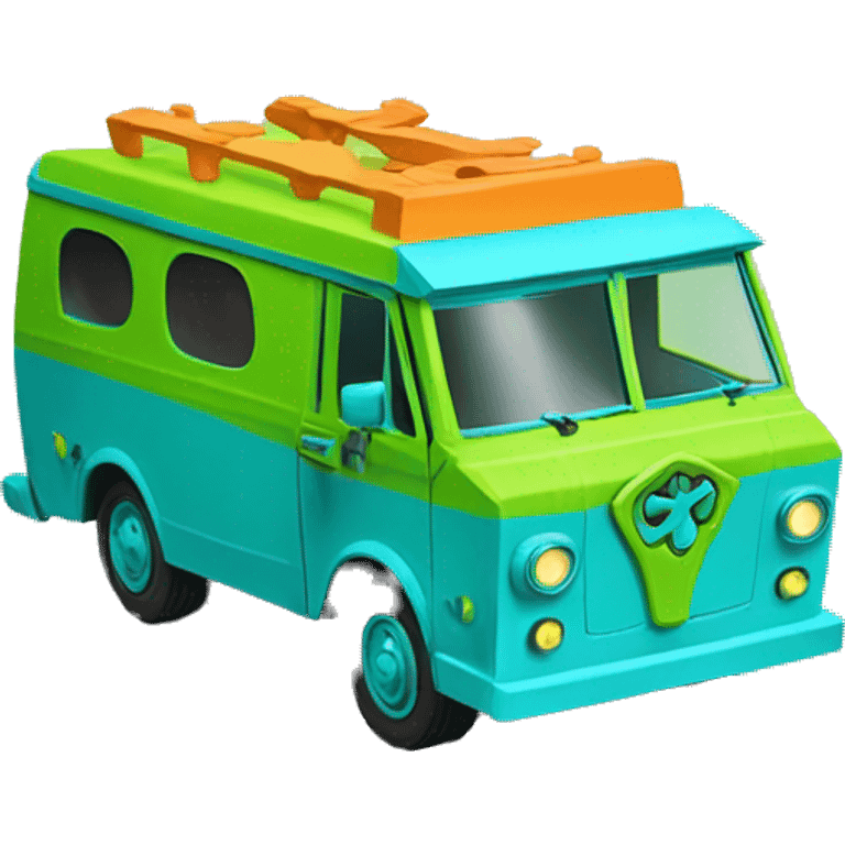 Papercraft Scooby Doo mystery machine step van emoji