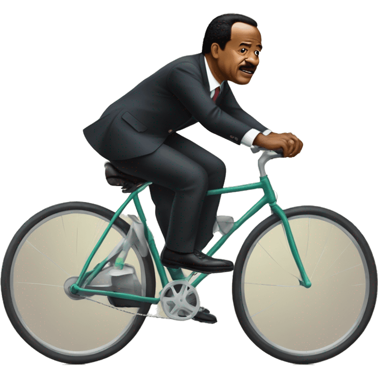 Paul biya on a bicycle  emoji