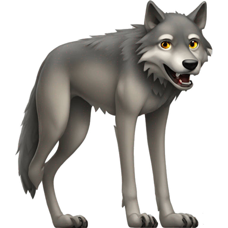 Wolf with human legs emoji