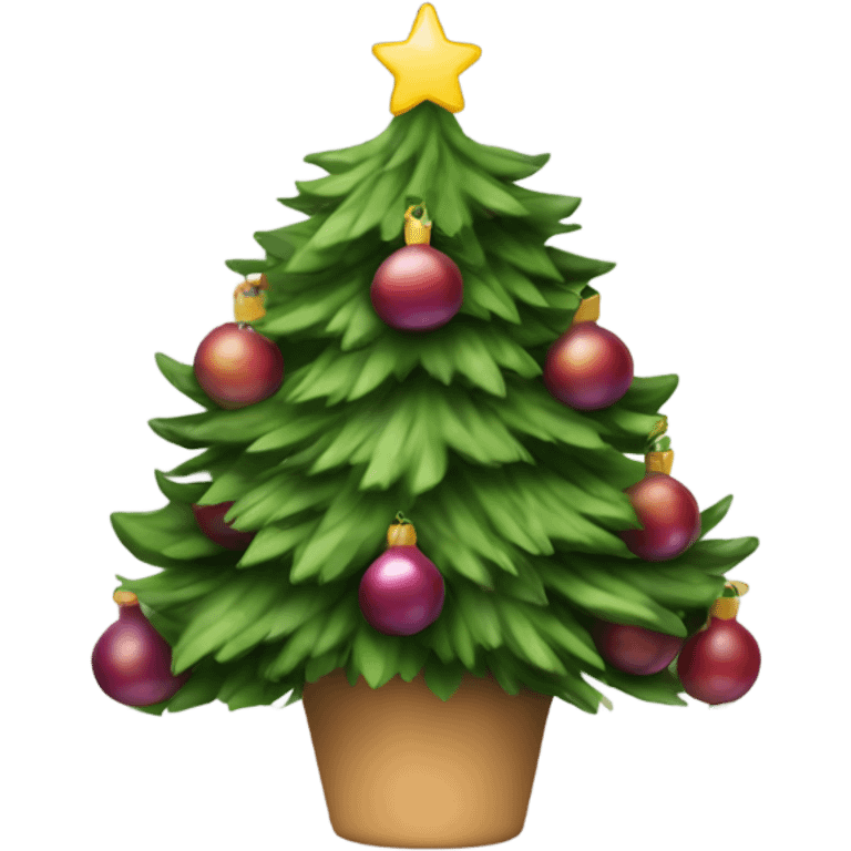 christmas tree with onions as ornaments  emoji