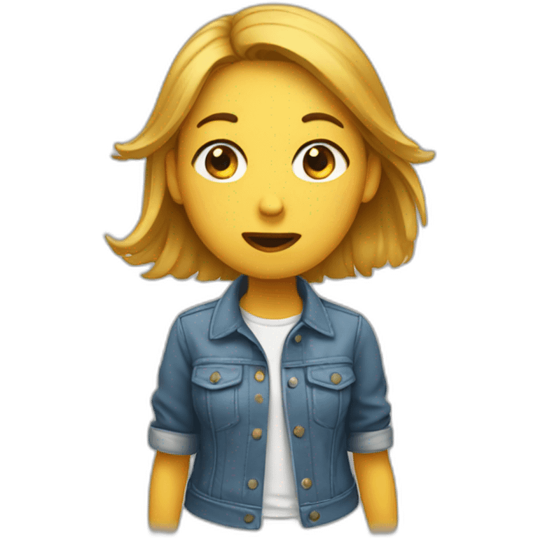 Fille embarrassé emoji