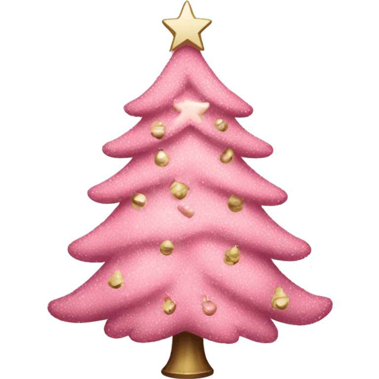 a pink vintage christmas tree  emoji