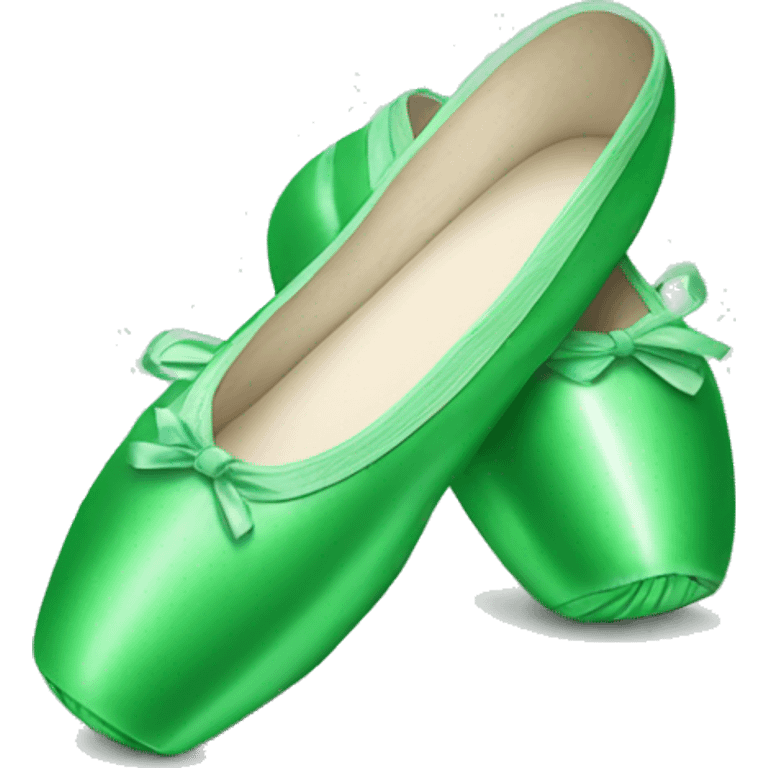 Green ballet pointe shoes emoji