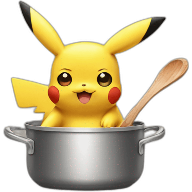 Pikachu cooking emoji