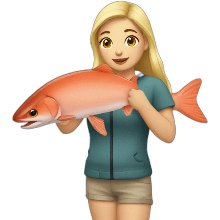 salmon girl emoji