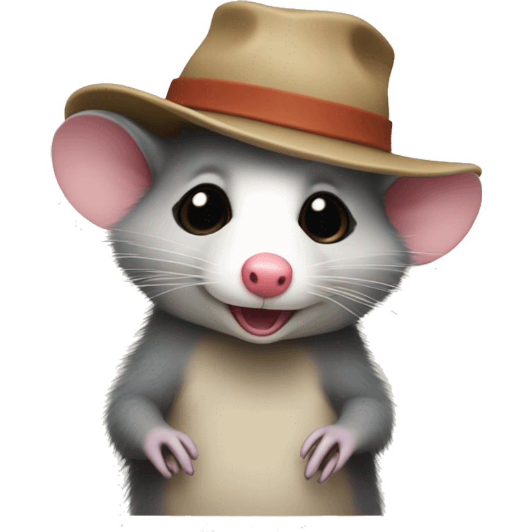 Opossum wear a hat emoji